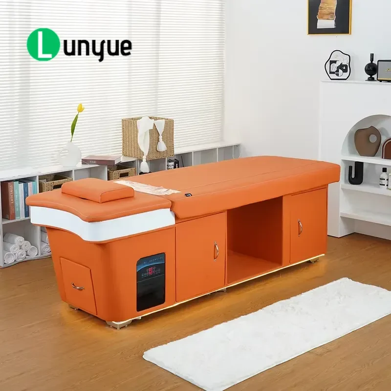 Luxury Smart Water Circulation Shampoo Bed Hair Treatment Table Beauty Furniture Spa Wash Station for Professional Use