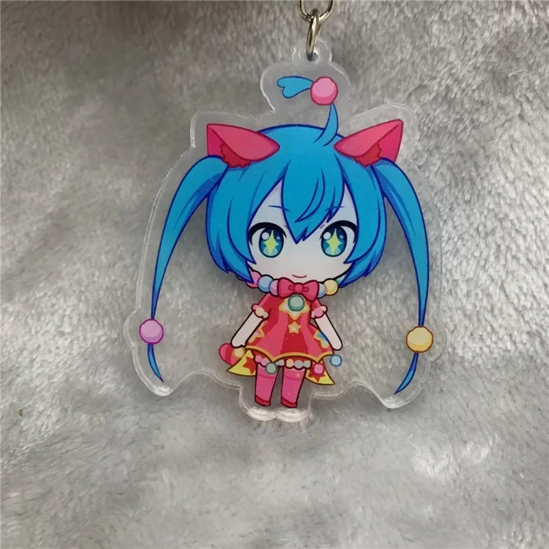 Anime Keychain Pin Brooch Project Sekai Momoi Airi Hinomori Shizuku Acrylic Keyring Strap Figure Hanging Accessories 6cm