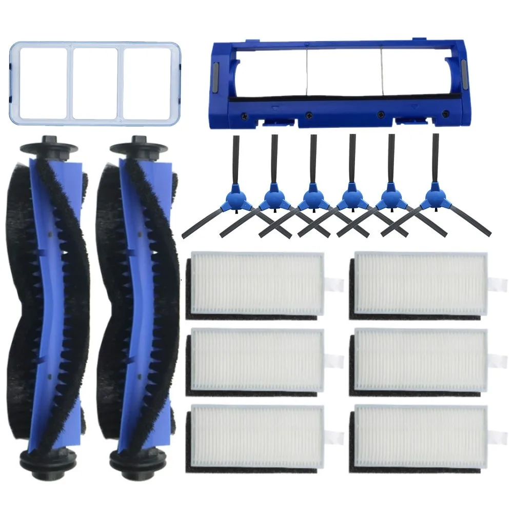 فرشاة جانبية للفرشاة الرئيسية، واقي فرشاة فلتر HEPA لـ Eufy Robovac 11S، 12، 15C، 30، Robovac 30C، Robovac 35C جهاز آلي لتنظيف الأتربة