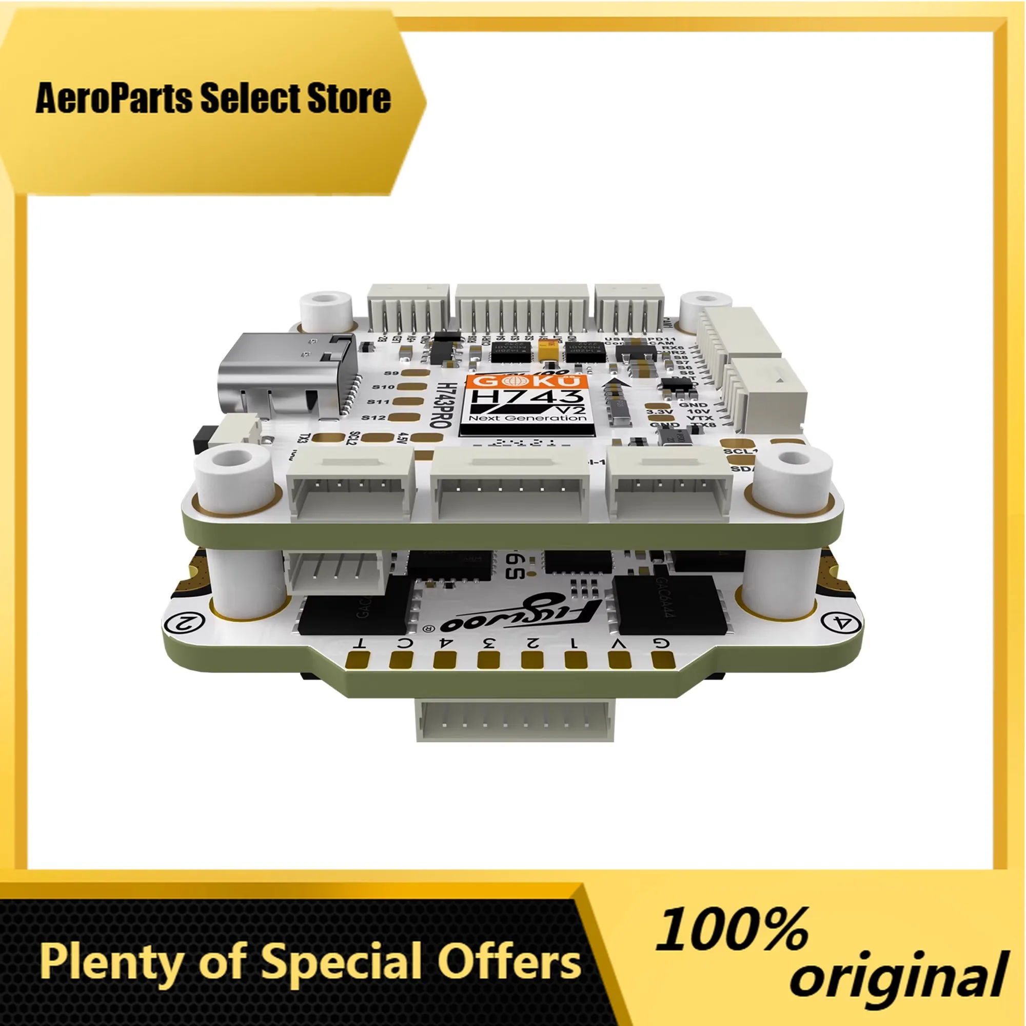 AeroPartsFlywoo Guo Ku GOKU H743 PRO 55A 32-bit Stack with 10V BEC for O4 AIR UNITPRO FPV X8