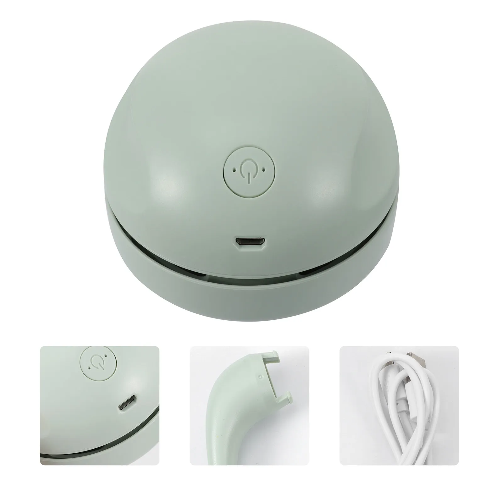 1Set Mini Desk Vacuum Cleaner Silent Strong Suction USB Rechargeable 2H Charge Use Desktop Keyboard Computer Dust Collector