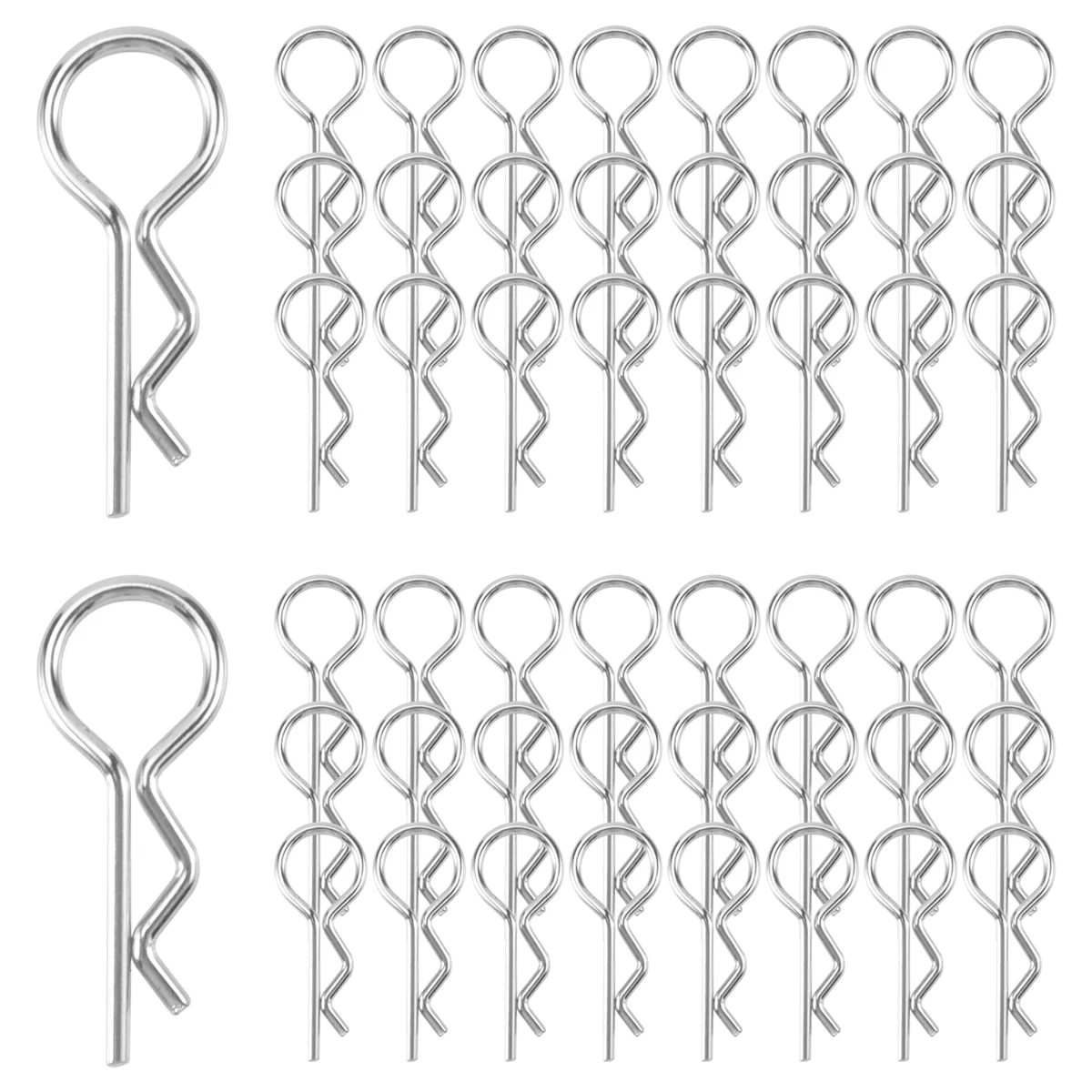 50Pcs Stainless Steel Body Clips Shell Cover Pin Bend for 1/10 RC Car Remote Control Toys Hsp Redcat Exceed Spare PartsA87I