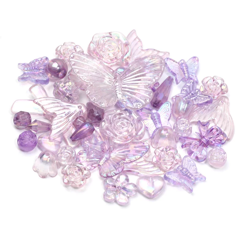 20 g/lotto perline acriliche miste perline casuali di fiori di farfalla Bowknot per collana di braccialetti fatti a mano forniture per la creazione