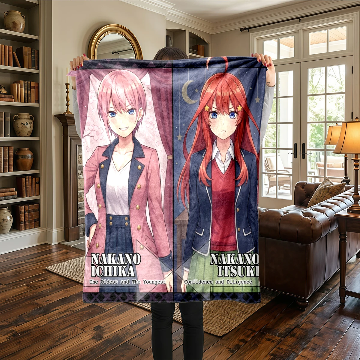 The Quintessential Quintuplets Print Flannel Blanket Warm Comfortable, For Sofas, Picnics, Travel -HE67