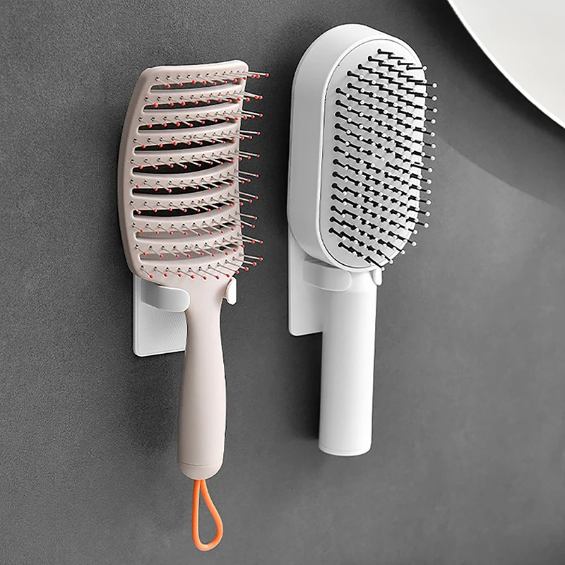 

Comb Holder Bathroom Wall Hanging Comb Storage Rack Hair Clip Organizer Air Cushion Comb Holder Creative Plastic Comb Rack