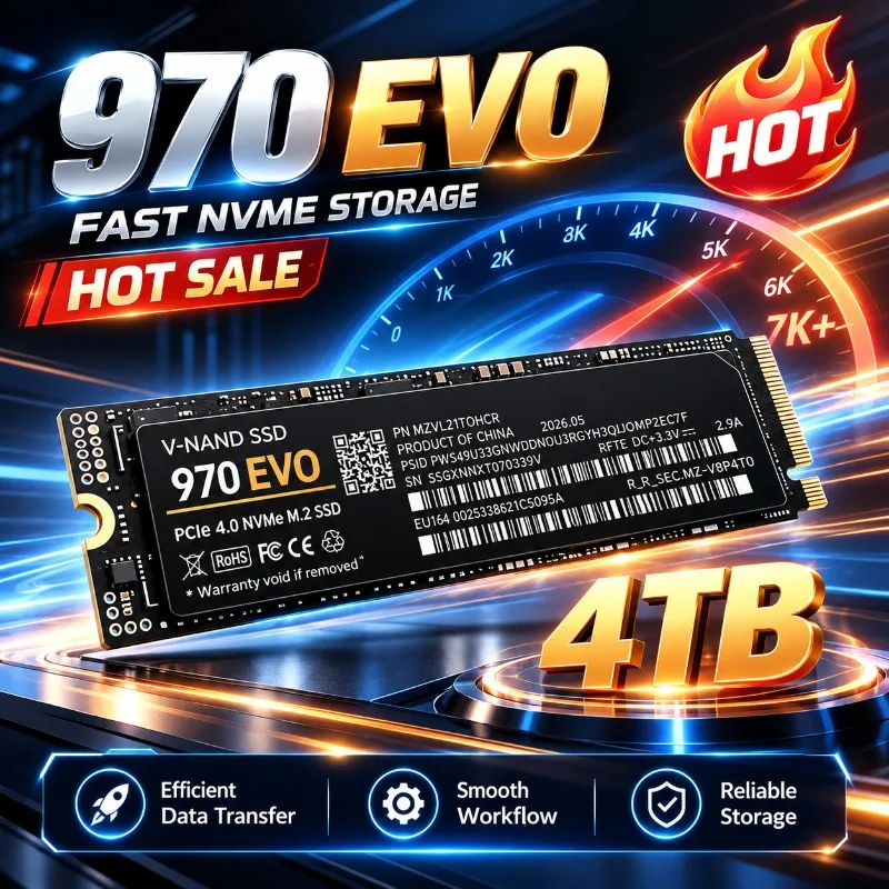 Internal NVMe 970 EVO SSD NVMe M.2 2280 PCIe 4.0x4 Internal Solid State Drive 500GB 1TB 2TB 4TB For Laptop Desktop OME Package