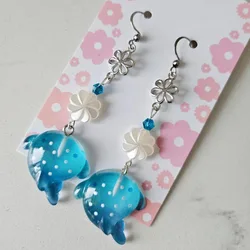 Whale Shark Earrings cute Handmade