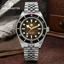 Saint Martin Original 3D Waffle Dial New 40mm Dive Automatic Watch NH35 Men Mechanical Watch  Sapphire Waterproof 200m Luminous