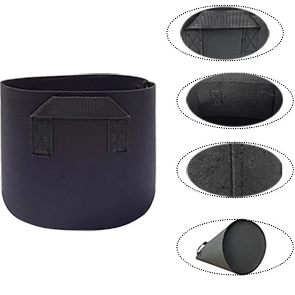 1Pc Plant Grow Bags, Heavy Duty Thickened Nonwoven Fabric Pots with Handles for Flowers and Planting Potatoes, Tomatoes, Peas