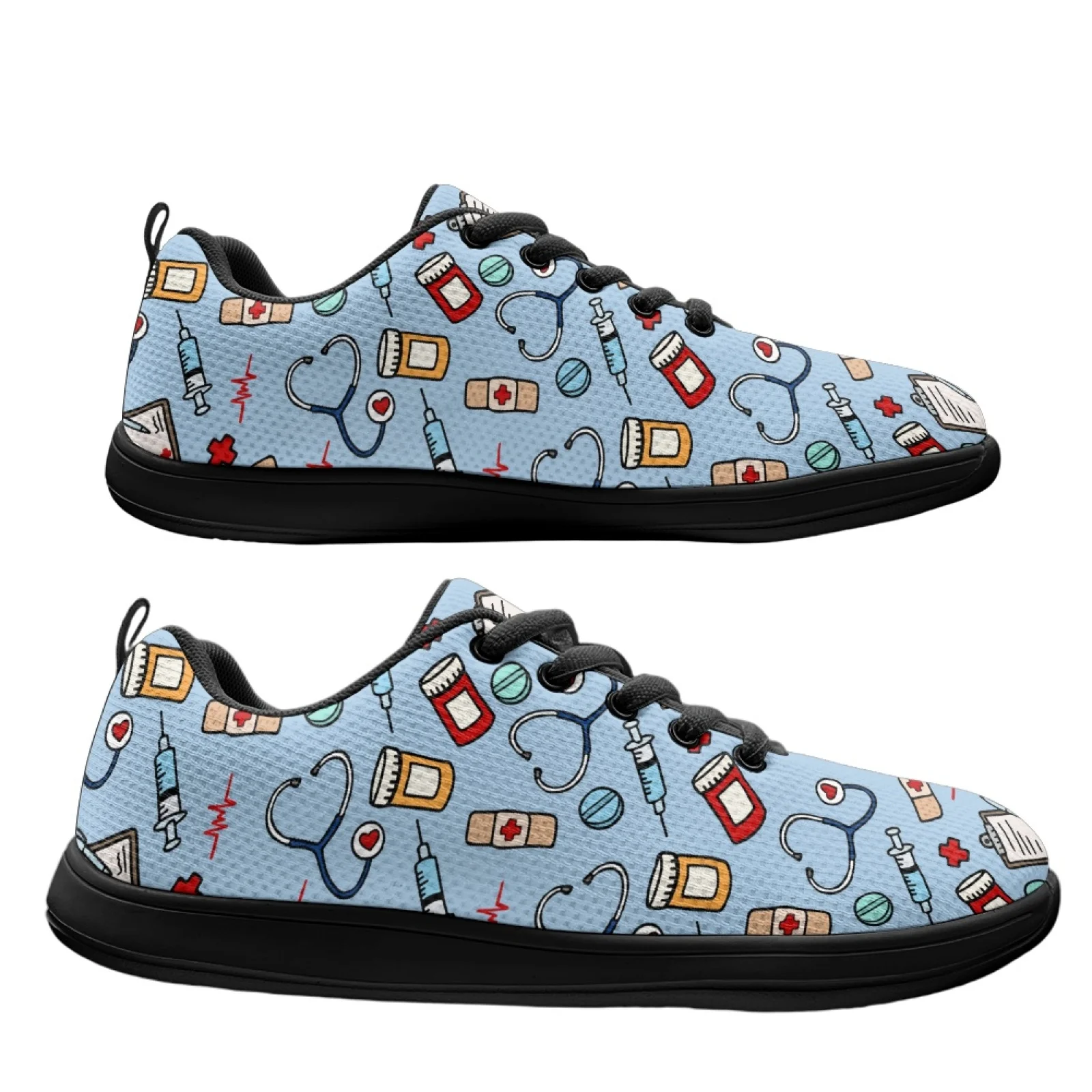 PENSTROLL Medical Icons Non-Slip Men's Walking Shoe for Mens Mesh & EVA Barefoot Sneakers Wide Toe Box Shoes for Men