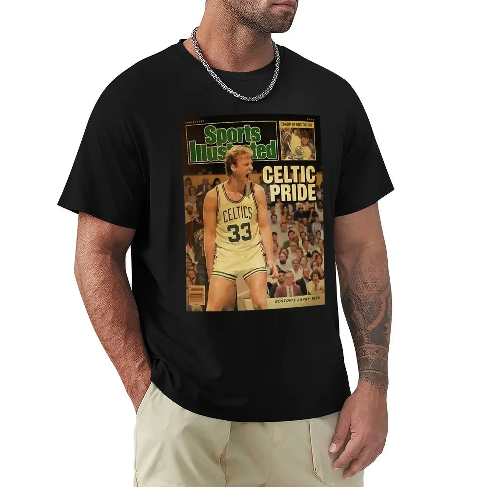 vintage Larry sport bird cover style T-Shirt blanks kawaii clothes new edition men t shirt