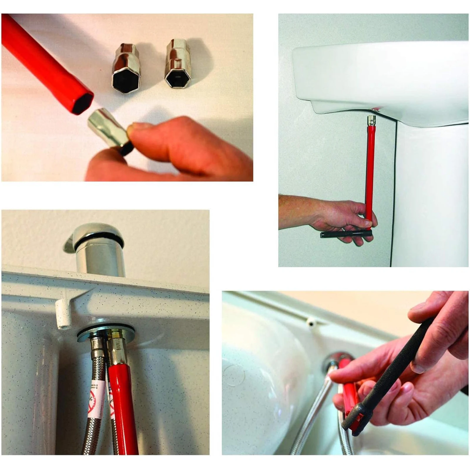 Imagem -05 - Chave Inglesa Ferramentas Manuais Profissional Economia de Trabalho Reparo de Torneira 813 mm Kit de Porca Traseira de Encanador Superfície Lisa Durável