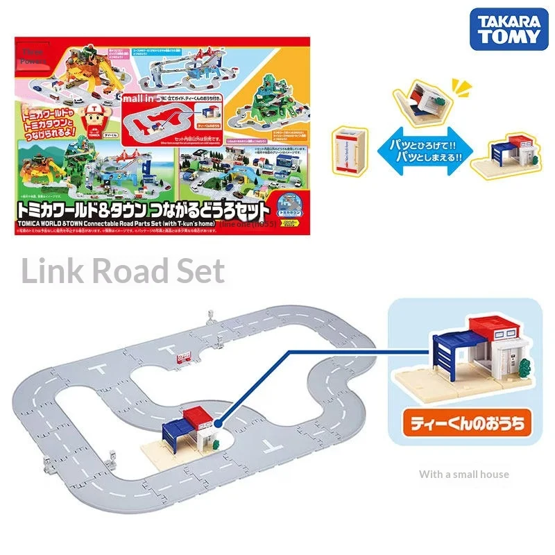

Tomy Diecast Car Model Foldable Parking Garage Town World Connect Road Play Set Portable Collectible Toy For Adult Collectors