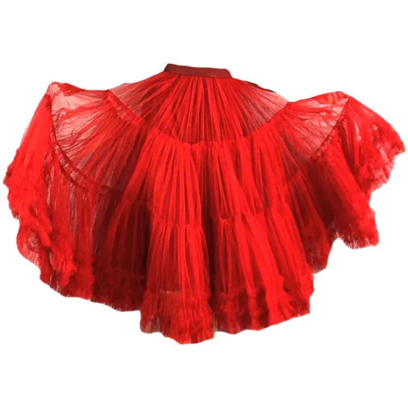Pleated Mesh BOHO Lolita Puffy Long Tulle Skirts for Women Fashion Evening Party plus size maxi skirts for women 4xl 5xl 6xl