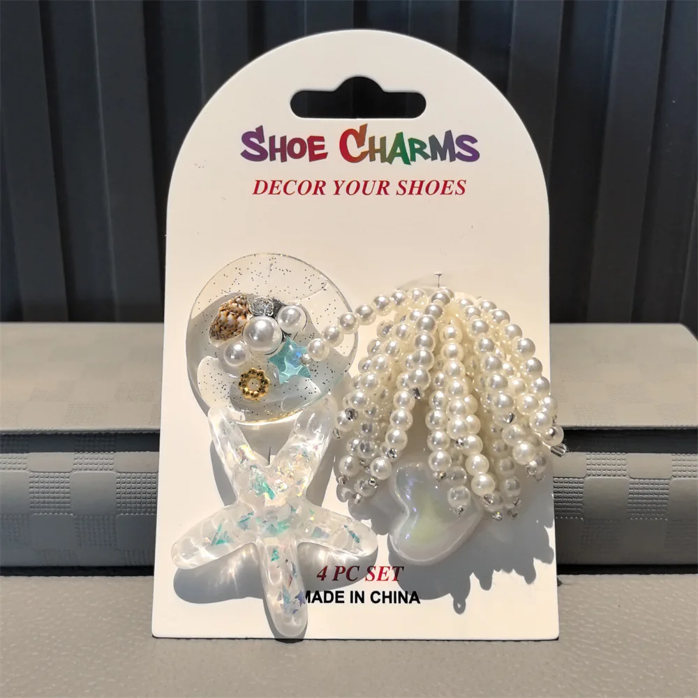 Shoe Charms Rhinestone Premium Glitter Beaded Decoration Buckle Card Mounted Lightweight Mini Multicolor Acrylic Resin Gift