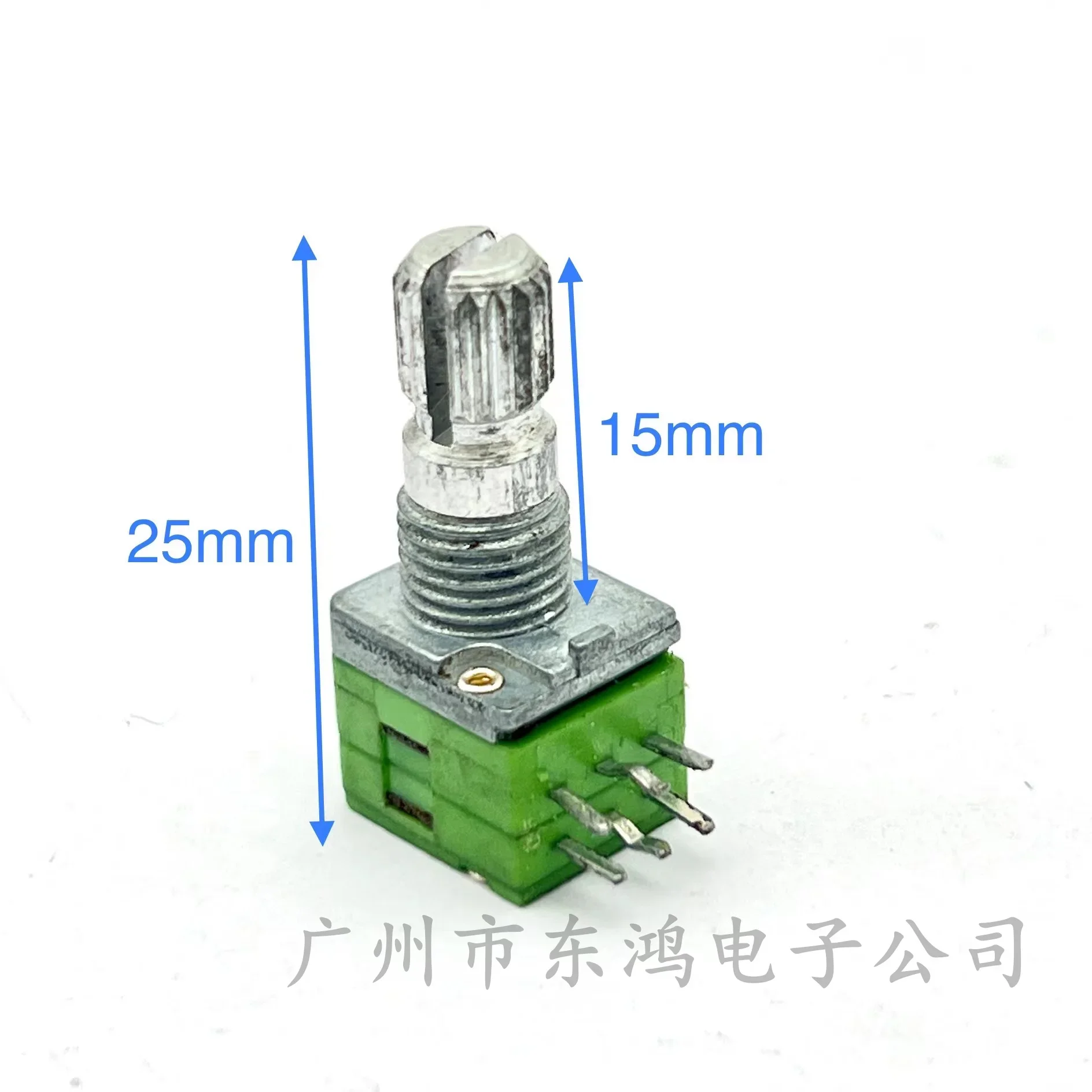 1 PCS Taiwan ALPHA Aihua 09 Dual Precision Potentiometer C500K Shaft length 15MM