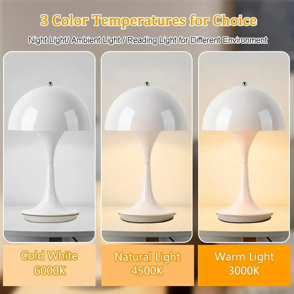 GGbingo champignon lampes de Table 3 couleurs gradation ABS Portable LED décoration pour veilleuse Simple moderne Rechargeable
