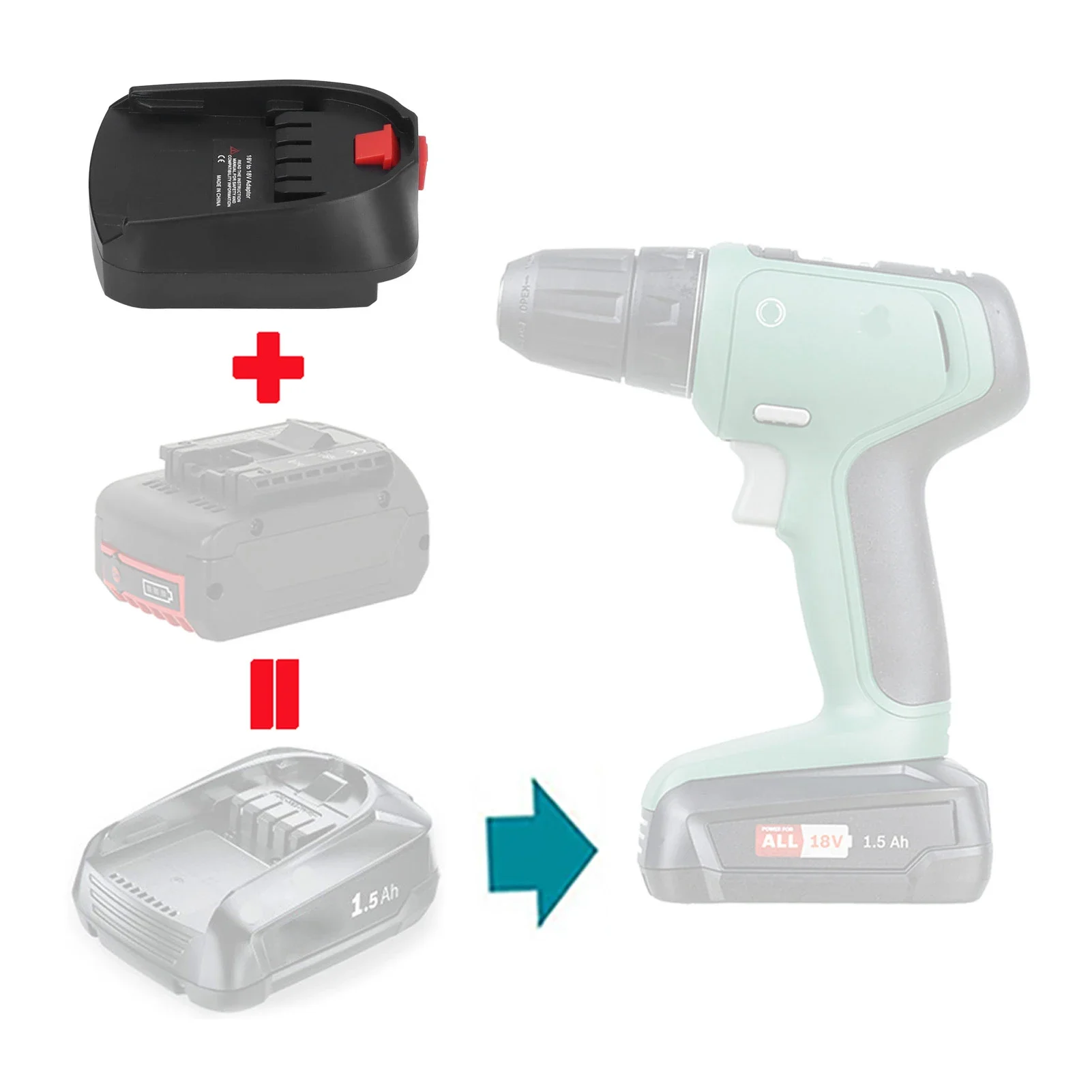 

Battery Adapter Converter for Bosch BAT618 Li Ion Batteries 18V Electrical Power Tool BOSB18C Battery Adapter Converter