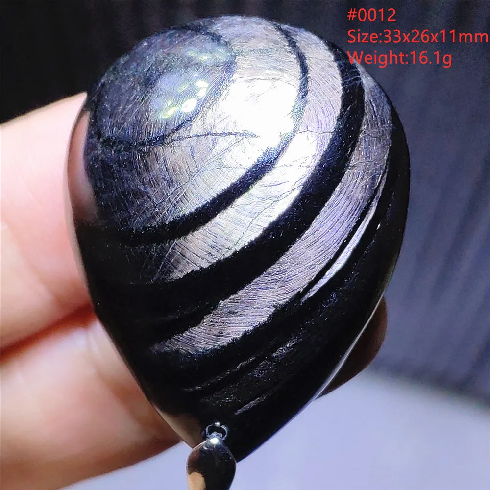 Natural Black Hypersthene Flash Pendant Egypt Lucky Hypersthene Pendant Necklace Women Men Water Drop AAAAAAA
