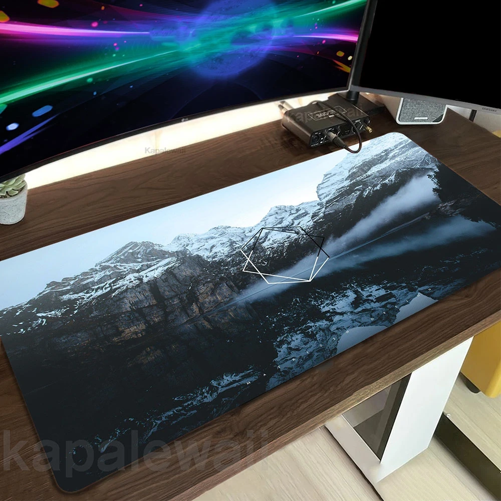 

Mountain Art Mouse Mat Large Gamer Mousepad Gaming Speed Mouse Pad 900x400mm Forest Desk Mat Game Accessories Keyboard Pads