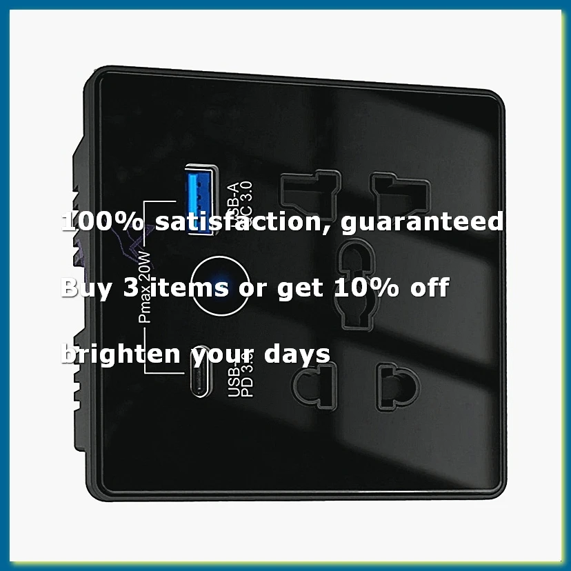 Tuya WiFi Smart Socket UK US EU Universal Plug USB 3.0 Type-C Port Outlet Smart Home Tuya App Works with Home,B