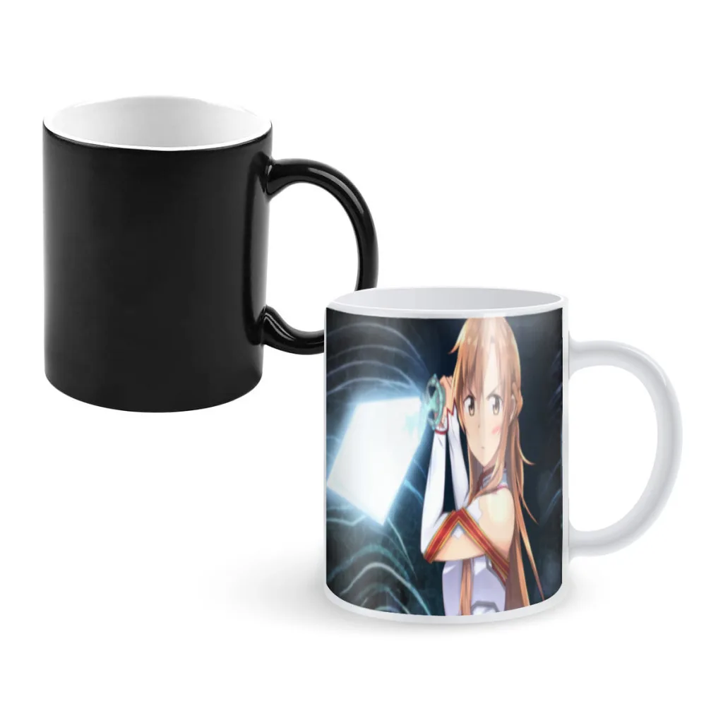 Custom Sword Art Online-Mug Character Stylish Porcelain Mug Hot Chocolate The Changes Color Cheap Cups