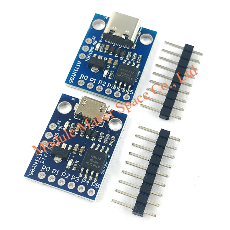 ATTINY85 USB-C Development Board - Digispark Compatible Module with I2C/SPI Support, Low Power Microcontroller