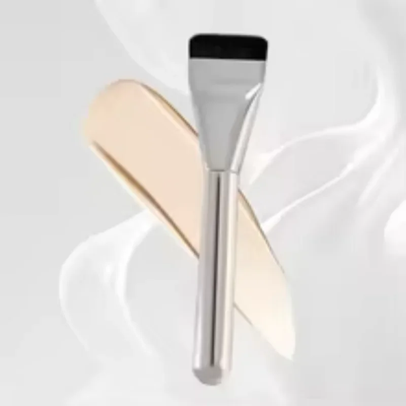 Venta al por mayor, cepillo de máscara ultrafino de cabeza plana, cepillo plano, cabezal de cepillo sin rastro, base mixta, brochas de maquillaje en crema