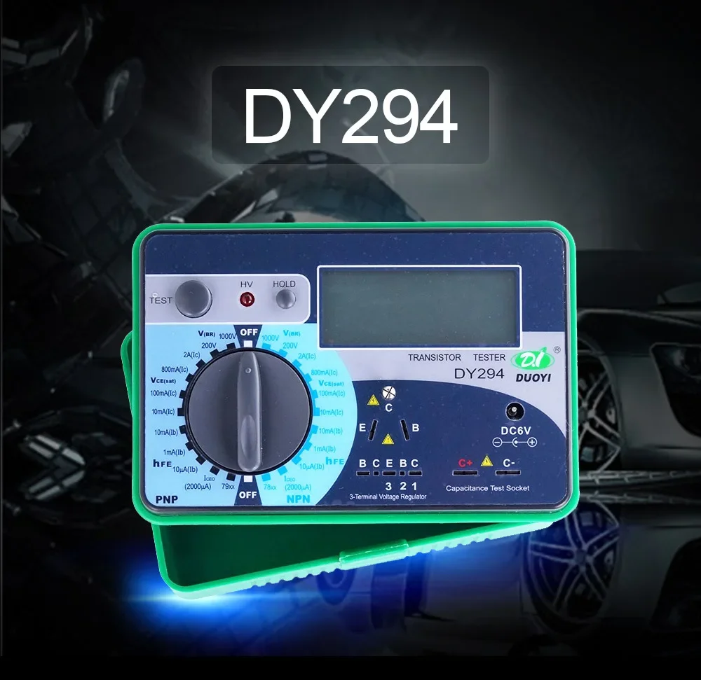 Duoyi-digital Transistor Tester Transistor Detector Capacitância Valor de Tensão Campo Efeito Transistor Dy294