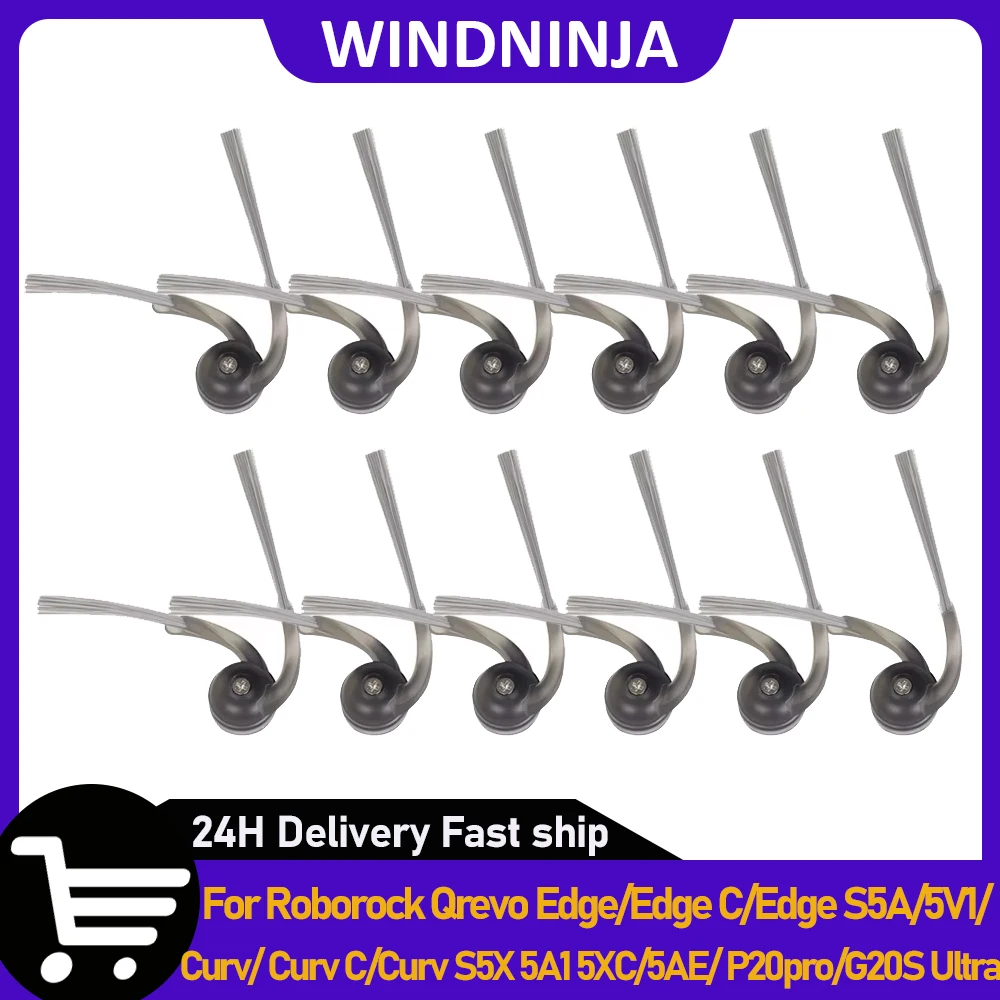 Vacuum Side Brush Parts for Roborock Qrevo Edge/ Edge C/Edge S5A/5V1/Curv/Curv C/Curv S5X 5A1 5XC/5AE/P20pro/G20S Ultra Robot