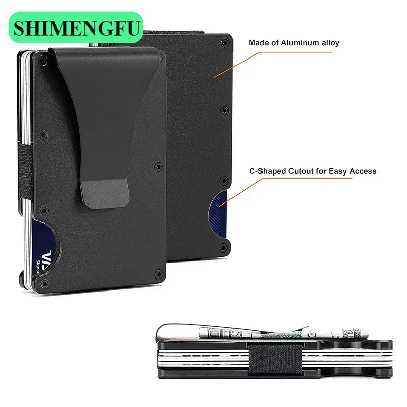 Luxury Minimalist Slim RFID Blocking Wallet for Men Cashback Credit Card Holder - Carteira Cartera Tarjetero Hombre