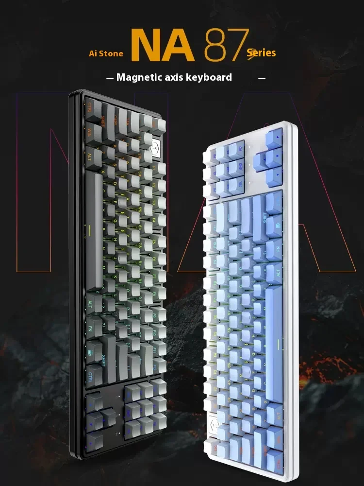 teclado mecanico interruptor magnetico do jogo teclado com fio acessorios valorant gamer presente 8000hz rt004 mm irok na87pro 01