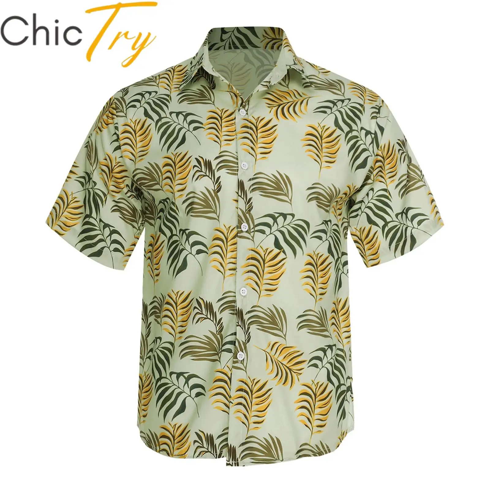 

Mens 3D Print Summer Shirt Lapel Short Sleeves Buttons Casual Shirt Beach Swim Shirt Hawaii Aloha Shirt Holiday Fashion Shirt