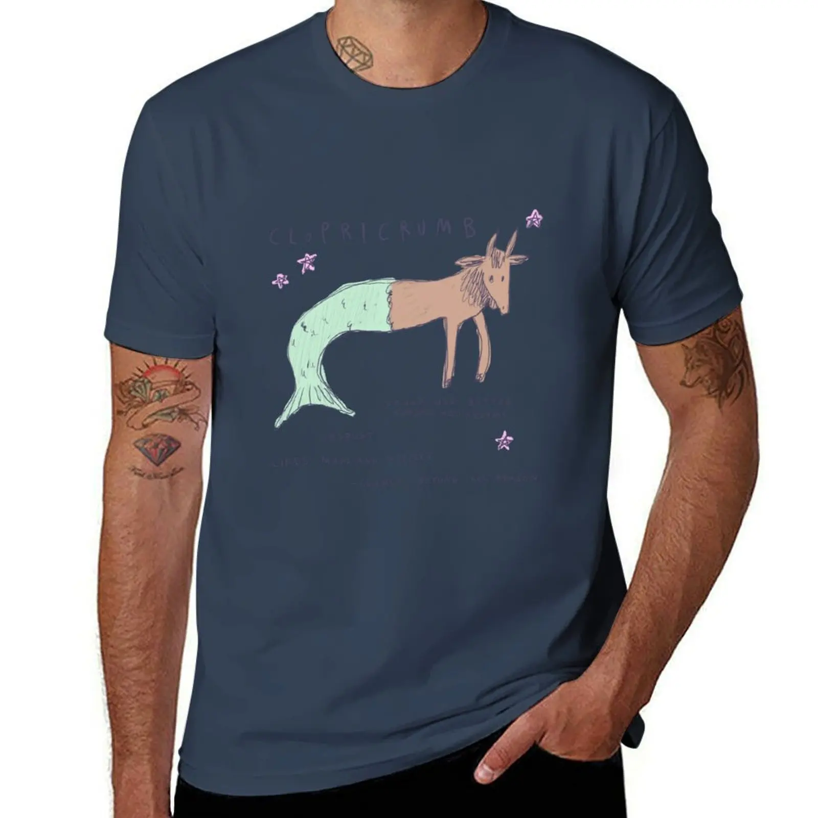

Clopricrumb the Clumsy yet Robust Goat-Fish - HorrorScoops Asstrology T-Shirt man t shirt graphic T-Shirt