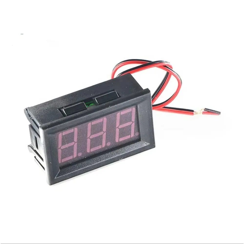 10 قطعة/الوحدة تيار مستمر 5 فولت-120 فولت شاشة ديجيتال الفولتميتر اثنين سلك الفولتميتر الرقمي رئيس 0.56 بوصة LED الرقمية