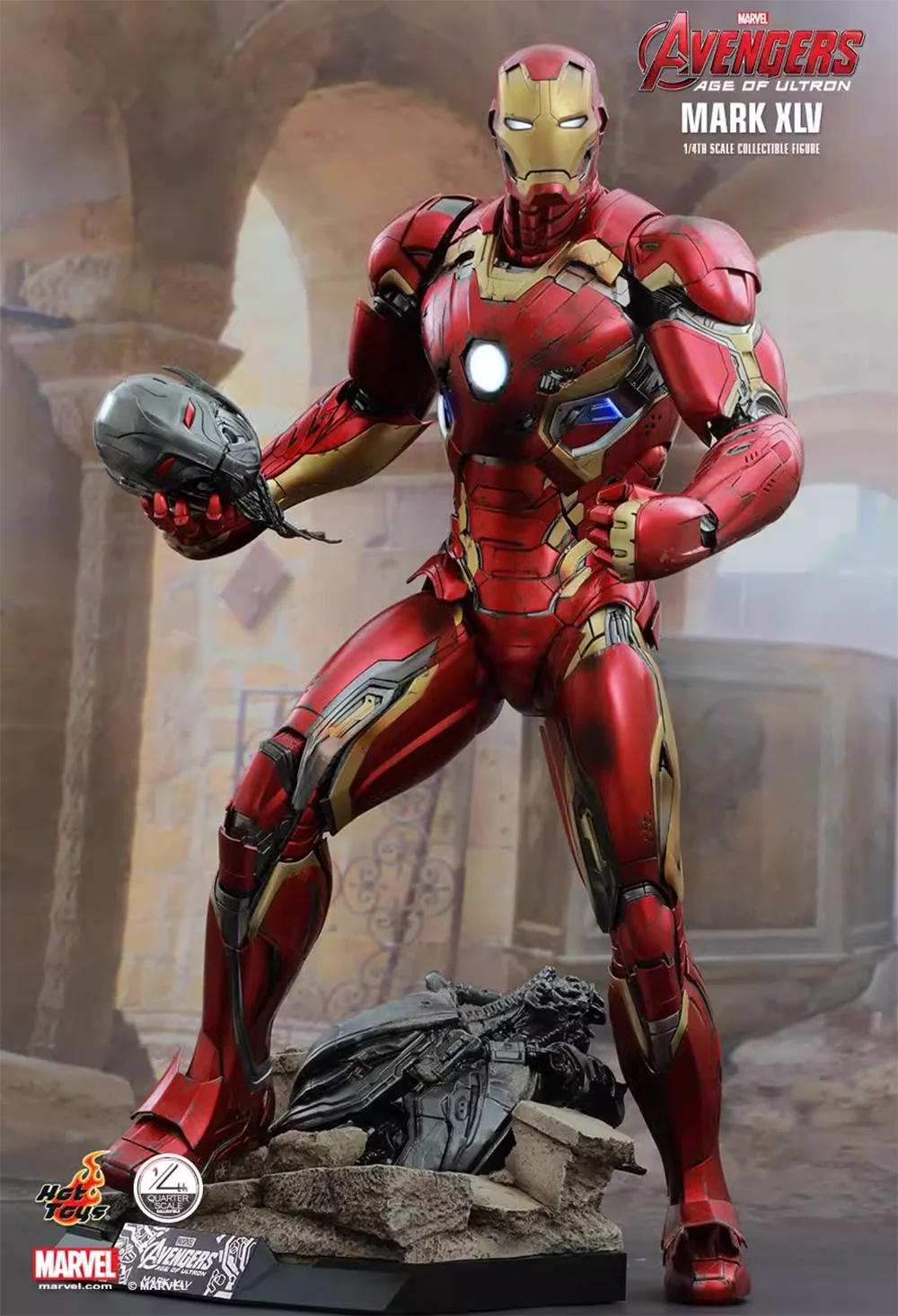 HotToys MK45/Mark XLV-QS006 1/4 Avengers Age of Ultron Tony Stark Action Figure Model Toys49CM MIron Man Collection Ornament