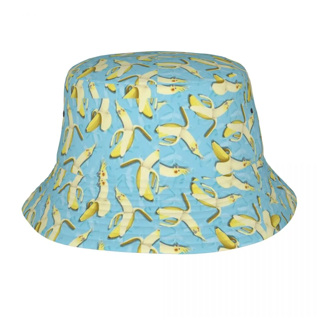 

Bananaaaa! - Cockatiel Banana Pattern Bucket Hats Panama For Kids Bob Hats Fisherman Hats For Summer Fishing Caps Man Woman