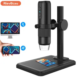 RIEVBCAU 디지털 현미경, 1600X 전문 USB, 8 LED 내시경 카메라 돋보기, 전화 PC 동전 납땜 도구, 최신