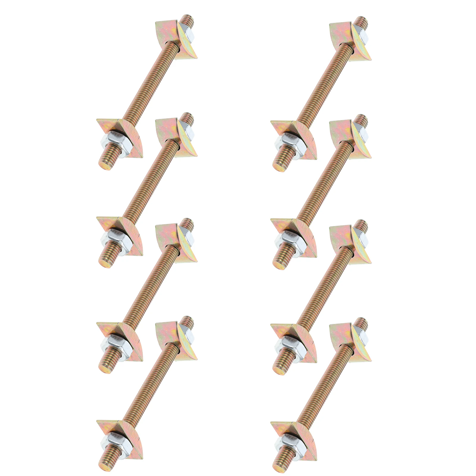 

8pcs Furniture Corner Connectors Heavy Duty Bed Frame Brackets Universal Steel Screws Bolts For Beds Sturdy Bed Rail Connectors