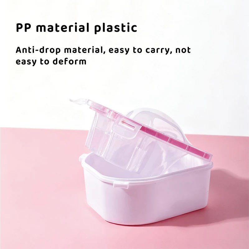 Dubbellaagse manicure handbadkom nagellakremover - anti-aceton kunststof