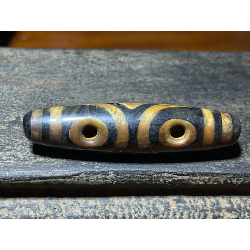 Tibetan Nepalese Himalayan Ancient agate Old Dzi Talisman 3 Eye Beads Amulet