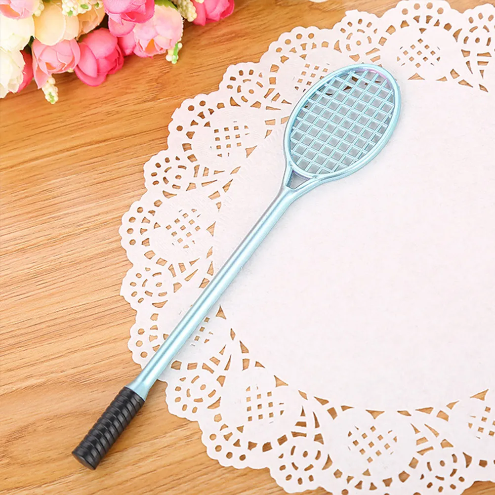 

12Pcs Cartoon Badminton Racket Shape Gel Ink Pen Smooth Writing Comfortable Grip Fine Point Student Office School Diary