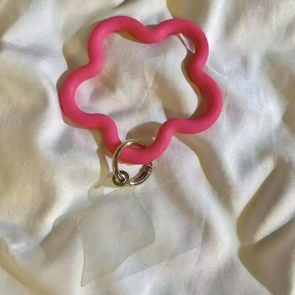 Silikonowa smycz do telefonu z klamrą, kolorowa, zapobiegająca upadkom, łańcuszek do telefonu, smycz do telefonu w kształcie gwiazdy dla dziewcząt i kobiet.