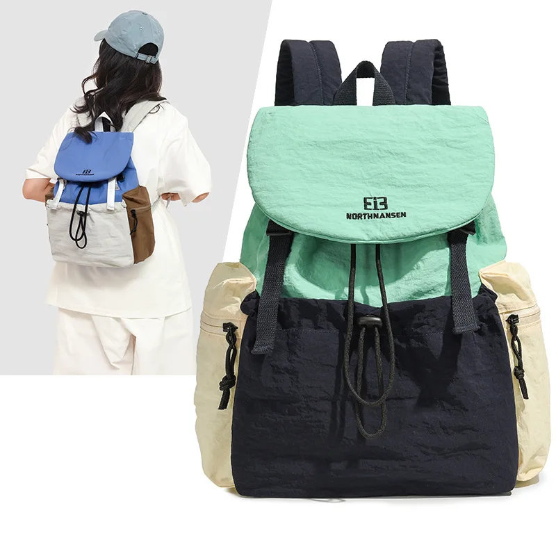 

‌ Рюкзак на шнурке в стиле ретро 2025 года — просторный и легкий, школьная сумка в винтажном стиле для мужчин и женщин, водонепроницаемый дорожный рюкзак