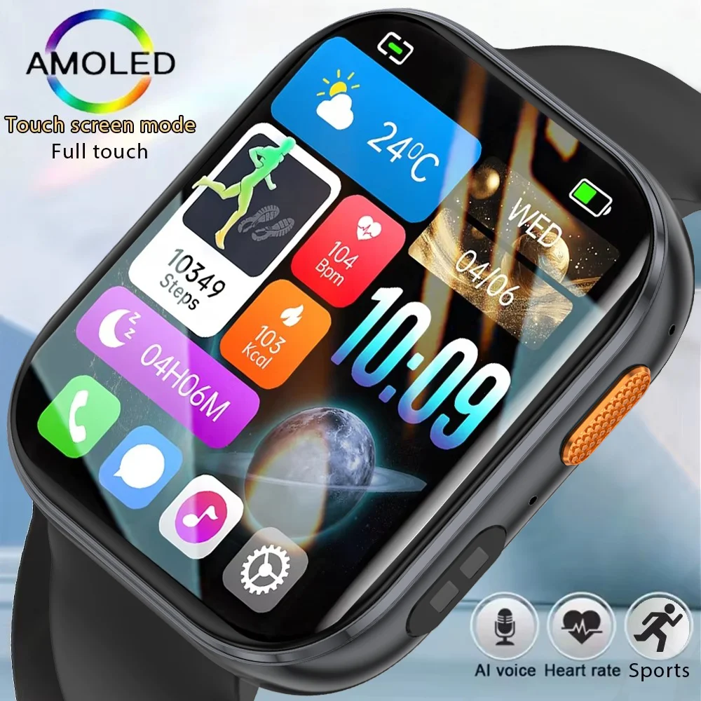 

2025 New Military Outdoor SmartWatch 2.04 inch HDTouch screen IP68 Waterproof HD BT call Heart rate Smart Watch 1000Mah Battery