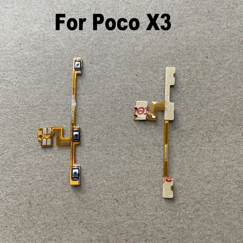 For Xiaomi Poco X3 / X3 NFC / X3 Pro / X3 GT Power Volume Button Flex Cable Side Key Switch ON OFF Control Button