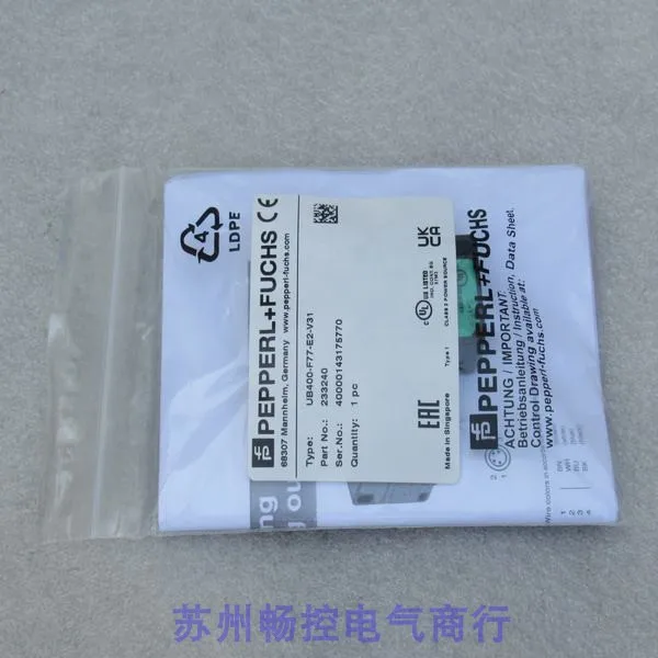* Vendas no local * Novo sensor Pepperl + Fuchs P + F UB400-F77-E2-V31 Spot 233240