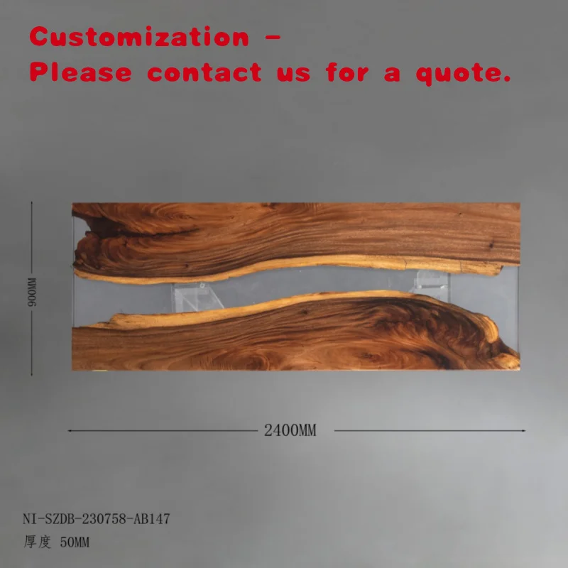 

custom.Solid Suspended Wood Table Epoxy Resin Table
