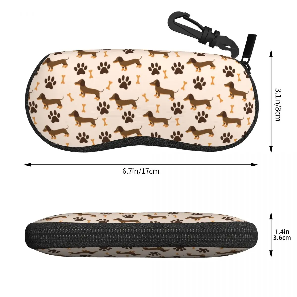 Custom Dachshund Sausage Dog Shell Eyeglasses Protector Cases Men Women Sunglass Case Animal Puppy Lovers Glasses Bag