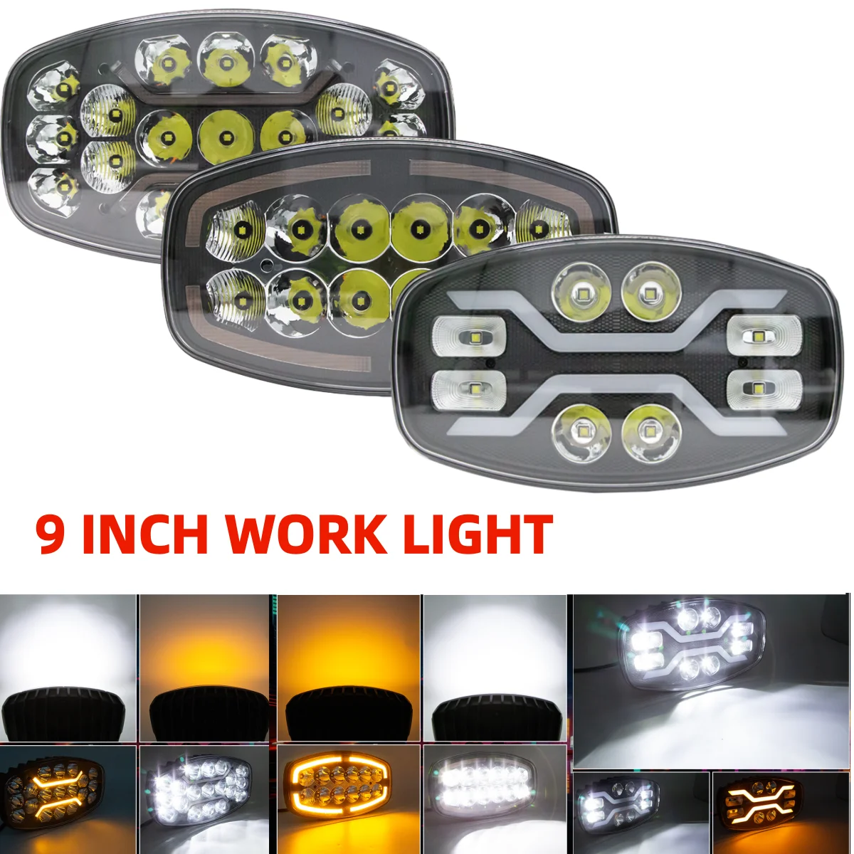 

НОВЫЙ 9-дюймовый квадратный светодиодный рабочий фонарь 58 Вт 8000LM Прожектор 3000K 6000K высокой мощности для автомобиля внедорожника грузовика трактора 4x4 внедорожника ATV 12 В 24 В